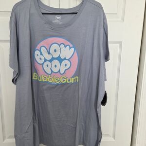Womens Plus ..Blow Pop Graphic Tee - Gray